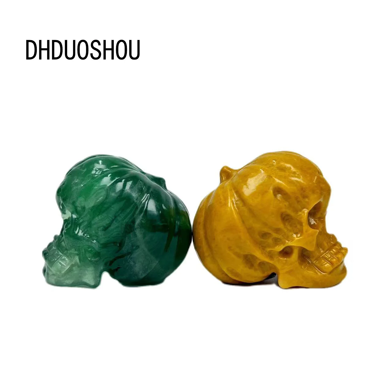 

Статуэтка из натурального хрусталя ручной работы на заказ, фигурка тыквы, черепа для украшения на Хэллоуин фэн-шуй