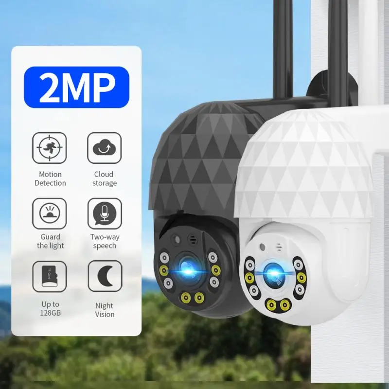 

V380 Pro APP 2MP PTZ Wifi Camera Outdoor IP Camera WiFi 1080P Surveillance Cameras With Color IR Night Vision CCTV Auto Tracking