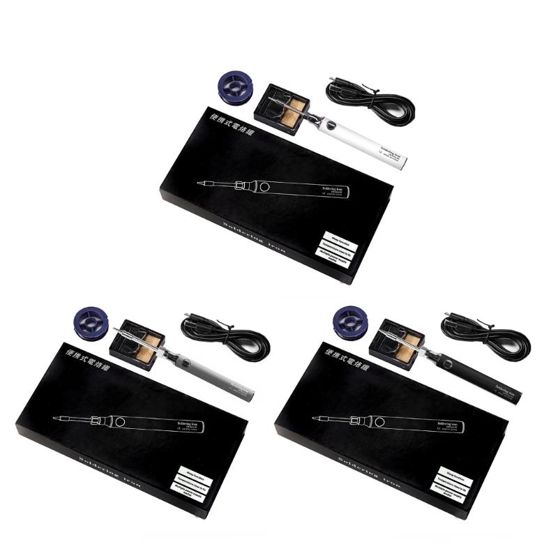 

Portable USB Soldering Iron Set for Efficient DIY Project 330-450℃ Adjustable 517A