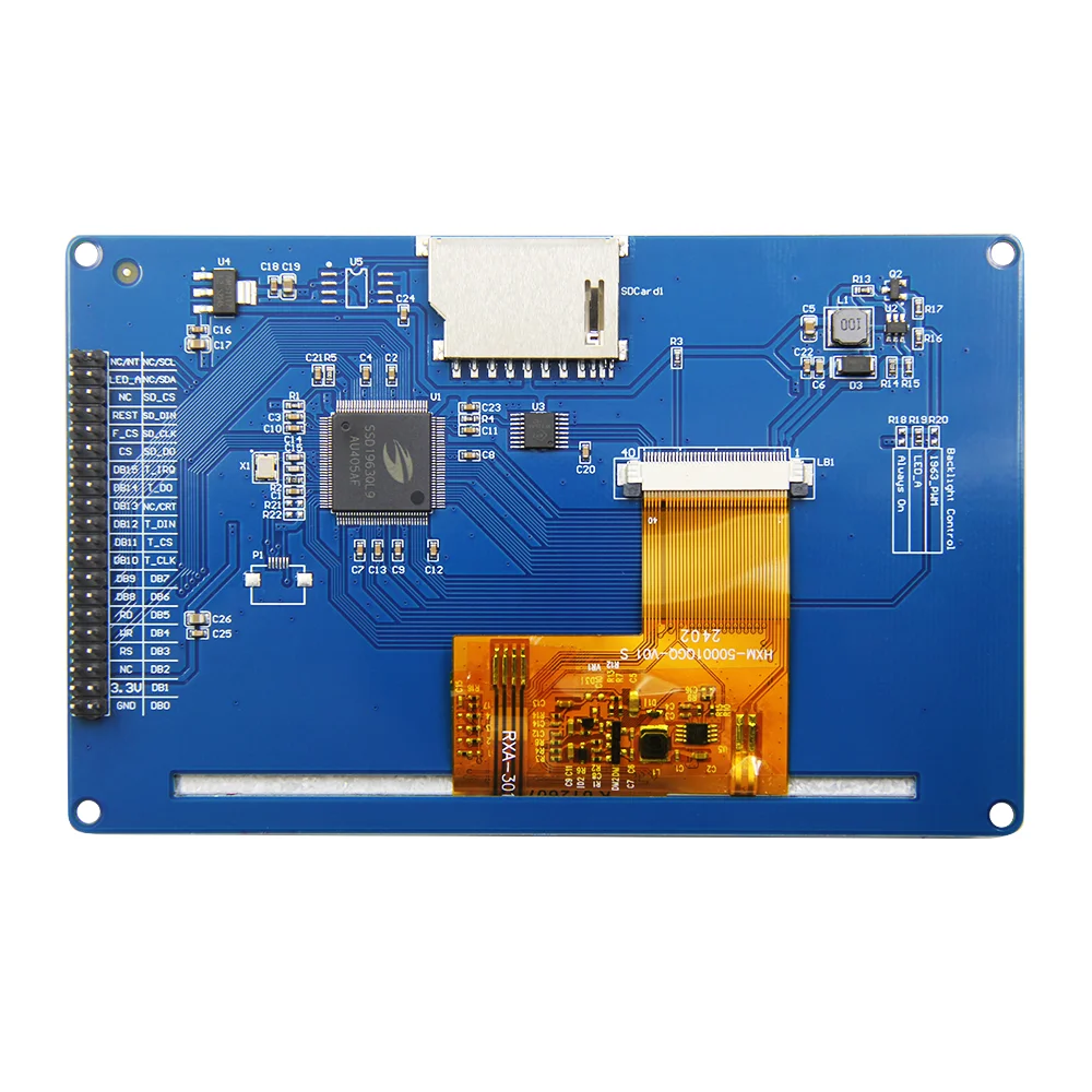 Фото 4.3/5/7-дюймовый сенсорный TFT LCD-монитор 40-контактный, интерфейс MiniSTM32 SPI, SSD1963, 320x240, MCU ILI9341, 8/16-битный LCD-модуль №4