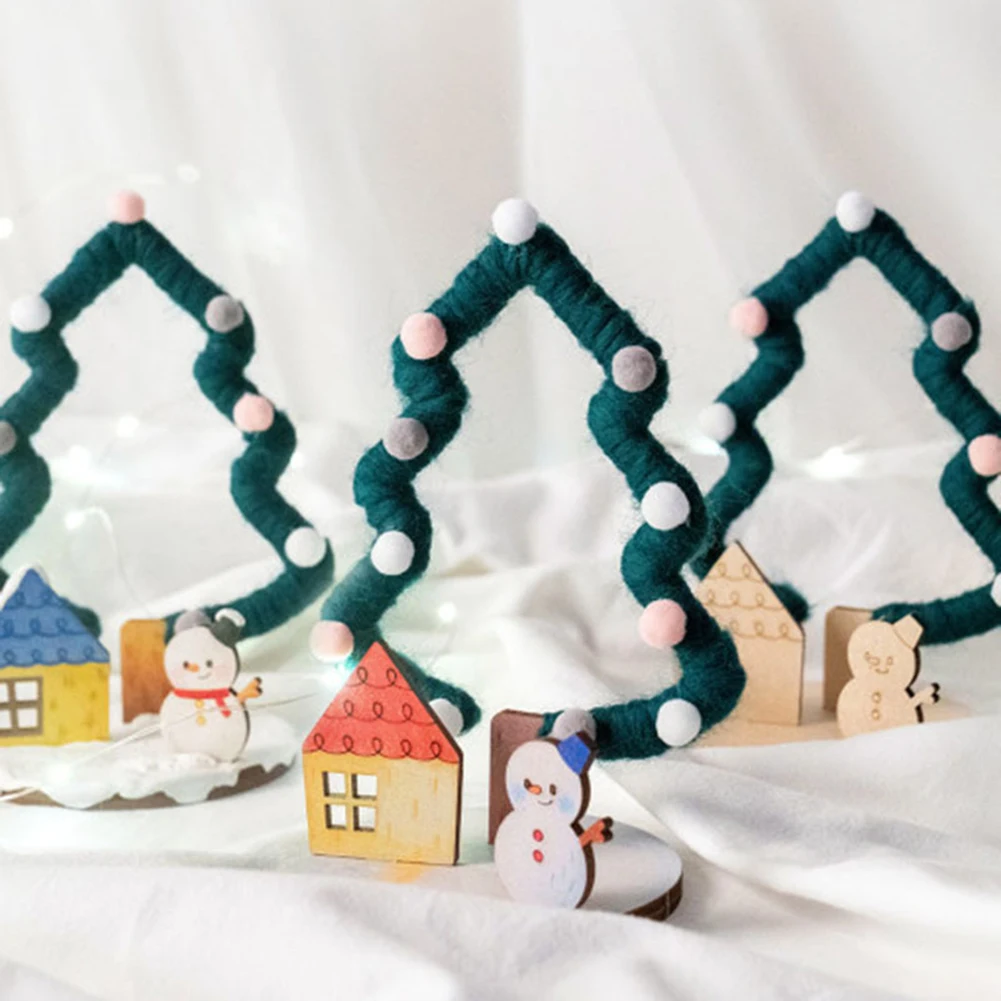 

Wool Christmas Tree DIY Material Package Toys Winding Lines Drawing Crafts Home Ornaments Education Parent-Child Games