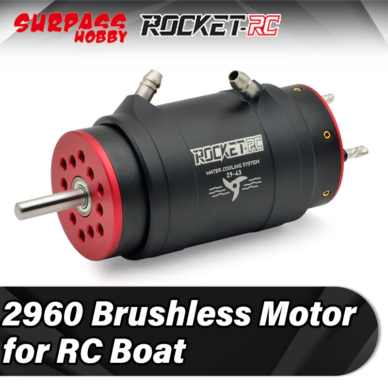 

Мощный водонепроницаемый бесщеточный двигатель Surpass Hobby Rocket 2960 с системой охлаждения воды для радиоуправляемых кораблей и лодок, запчасти д...