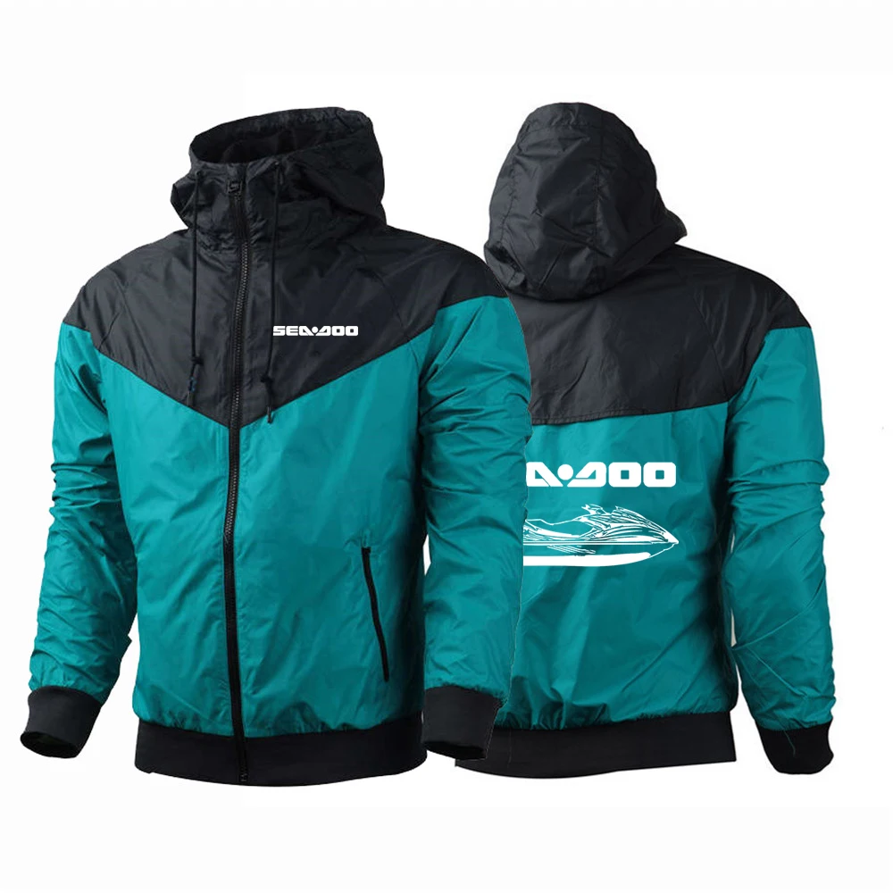 

2023 New Men Sea Doo Seadoo Moto Five Colors Windproof Casual Hooded Windbreaker Sweatshirts Spring Autumn Fashion Jacket