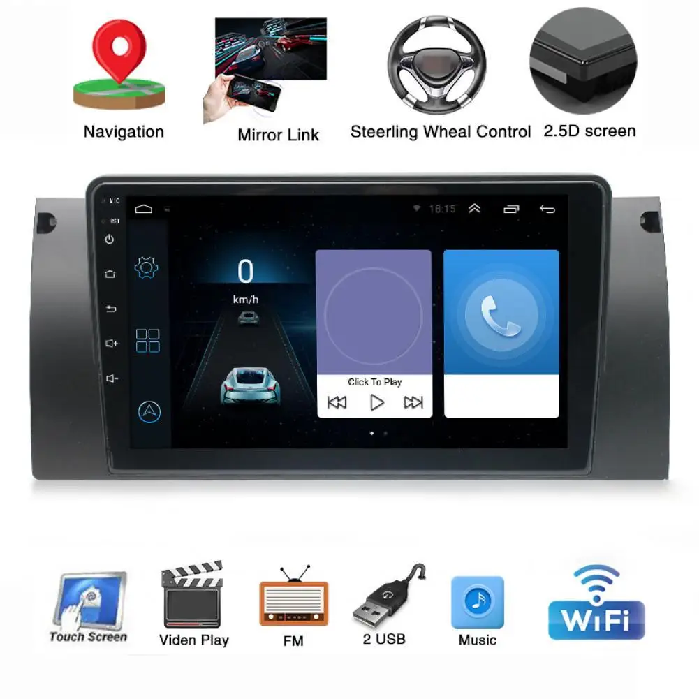 

Multimedia Player Reverse Brake Reminder Function Subwoofer Bluetooth-compatible 1G 16G Power-off Memory Function Car GPS for E3