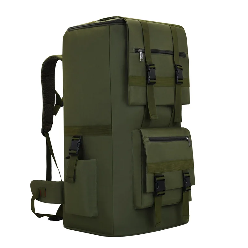 

Large Capacity Oxford Men Rucksack Outdoor Camping Hiking Trekking Backpack Long Distance Army Green Storage Travel Backpacks