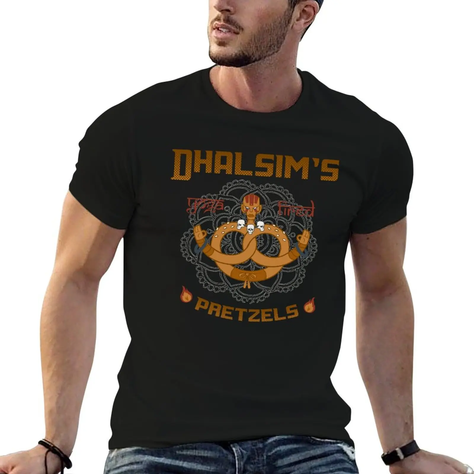Футболка Street Vendor 2-U Dhalsim's Yoga Fired Pretzels винтажные футболки для мальчика мужские