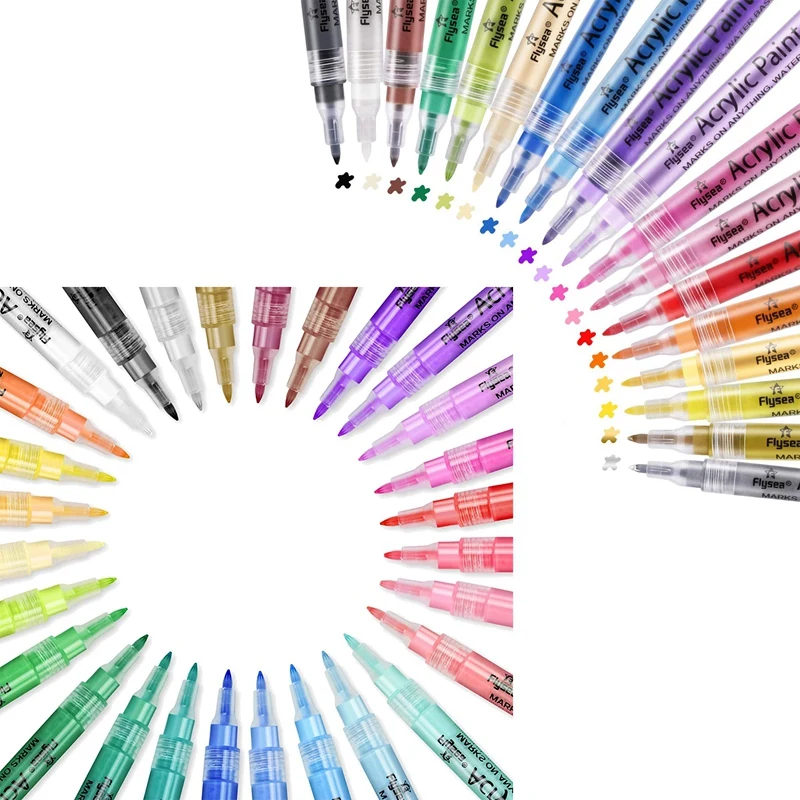 

Acrylic Paint Pens For Rocks Painting,Ceramic,Stone, Glass, Wood, Mugs, Metal, Fabric,Acrylic Paint Marker Pens Set