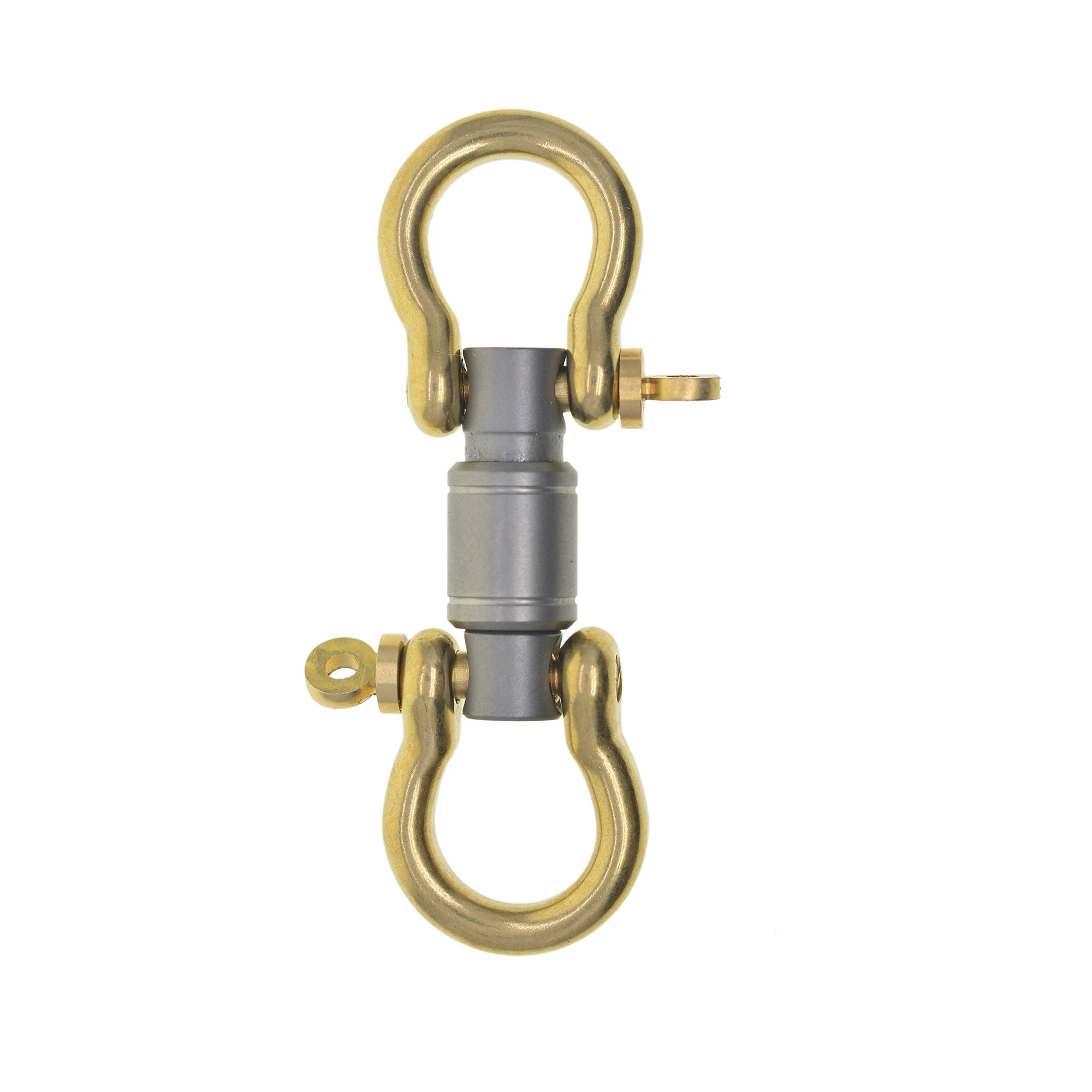 Супертонкий Гладкий твердый титановый быстросъемный поворотный Съемный брелок