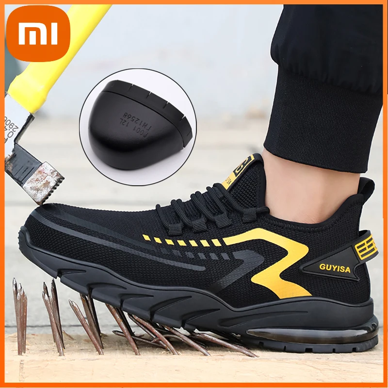 

Xiaomi Steel Toe Shoes Work Sneakers Men Safety Boots Anti-puncture Work Safety Shoes Wearable Indestructible Shoes 2021