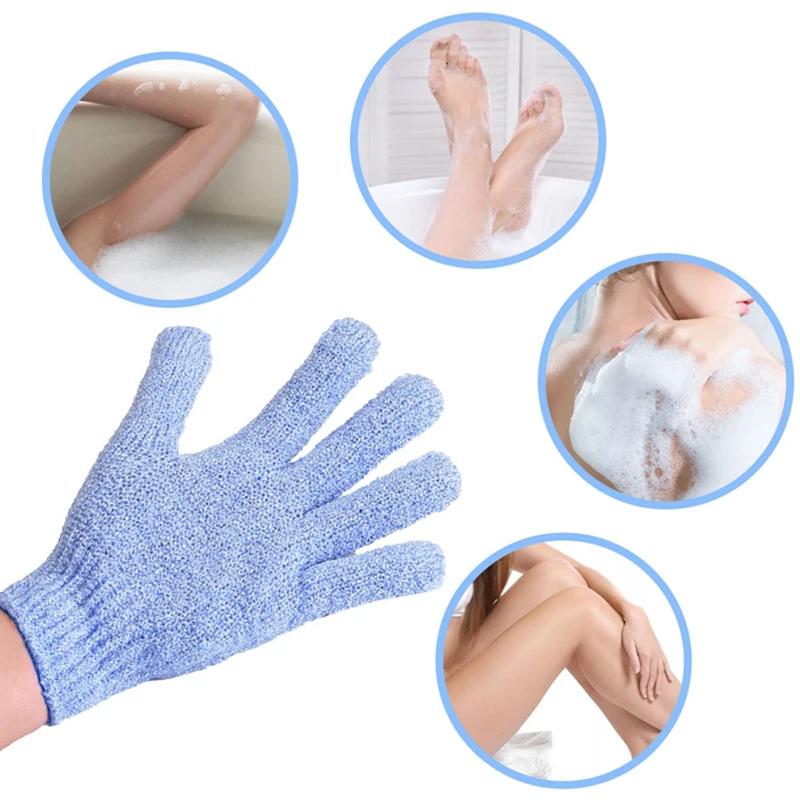 

1Pair Bath Peeling Exfoliating Gloves Body Massage Sponge Deep Washing Skin Five Fingers Scrub Bath Towel Moisturizing SPA Foam