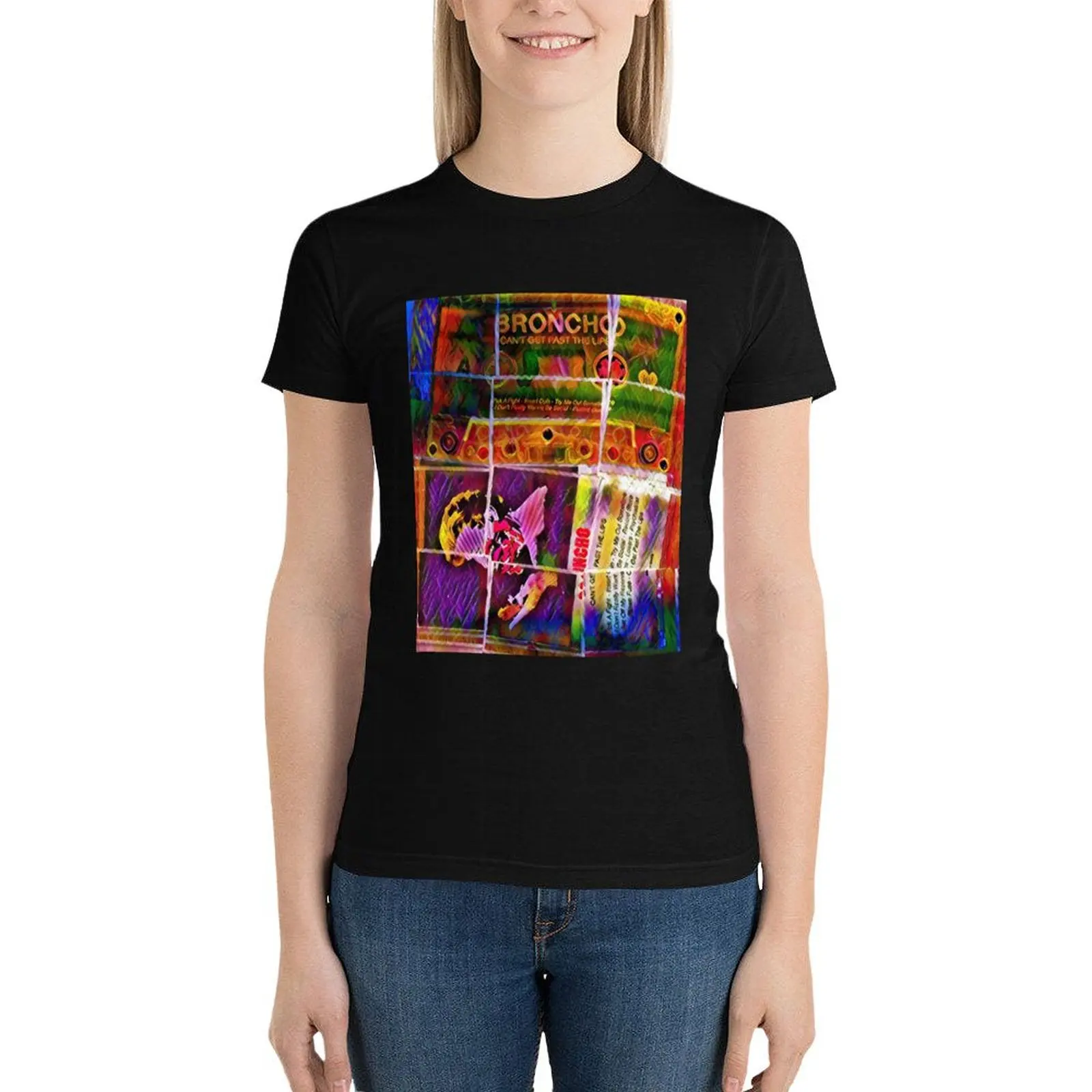 Попробуйте их иногда футболка Broncho женские топы с принтом животных из аниме