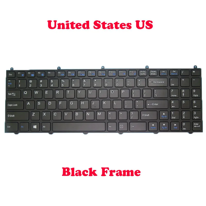 Клавиатура US BR для ноутбука AVADirect W650RZU W650SF W650SJ W650SR W650SZ W670SJQ W670SZQ английская