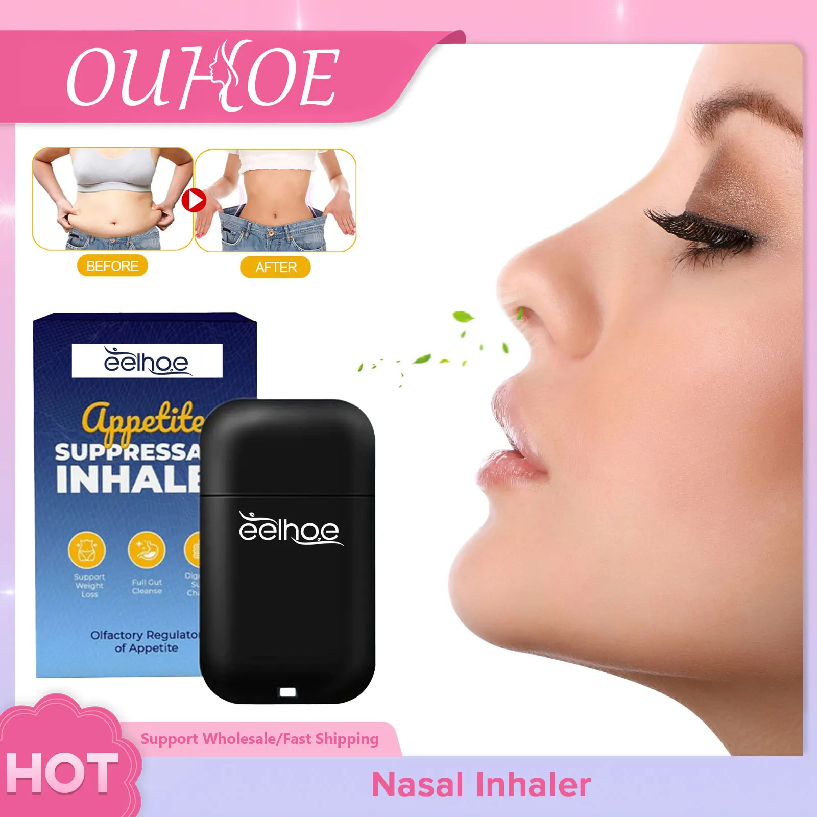 

Weight Loss Nasal Inhaler Slim Body Shaping Anti Cellulite Belly Fat Burning Sculpting Cleanse Aids Portable Nose Breathe Stick