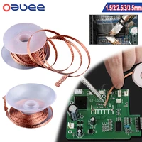desoldering braid welding solder 1 5mm 2mm 2 5mm 3mm 3 5mm width 1 5m length remover wick wire lead cord flux repair tool new