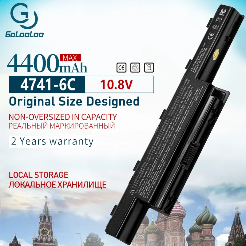 

Аккумулятор Golooloo 4400 мАч для ноутбука Acer Aspire V3 5741 5742 5750 5551G 5741G 5750G AS10D31 AS10D51 AS10D61 AS10D71 AS10D75