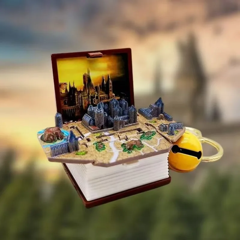 3d Складная всплывающая книга сцена брелок творческий складной Динозавр мир