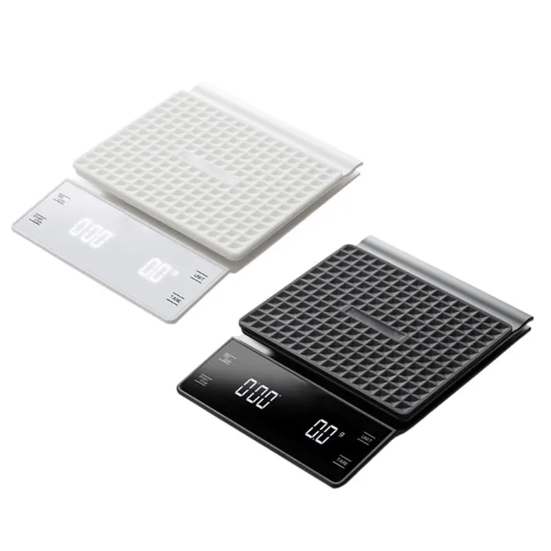 

L1EE Household Electronic 3kg/0.1g Drip Coffee Scale Precision Kitchen Scale for W Timer
