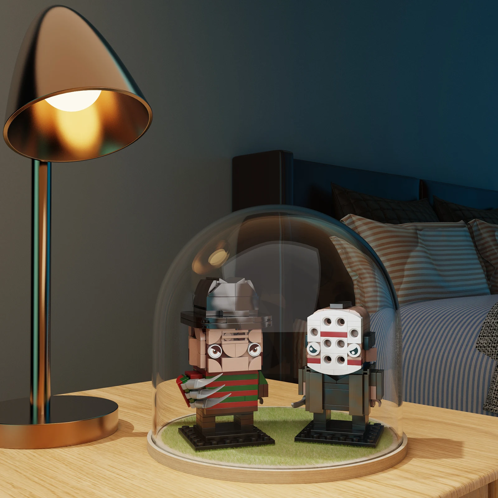 Buildmoc фигурки Джейсона из фильма ужасов Freddyeds Brickheadz набор строительных блоков MOC