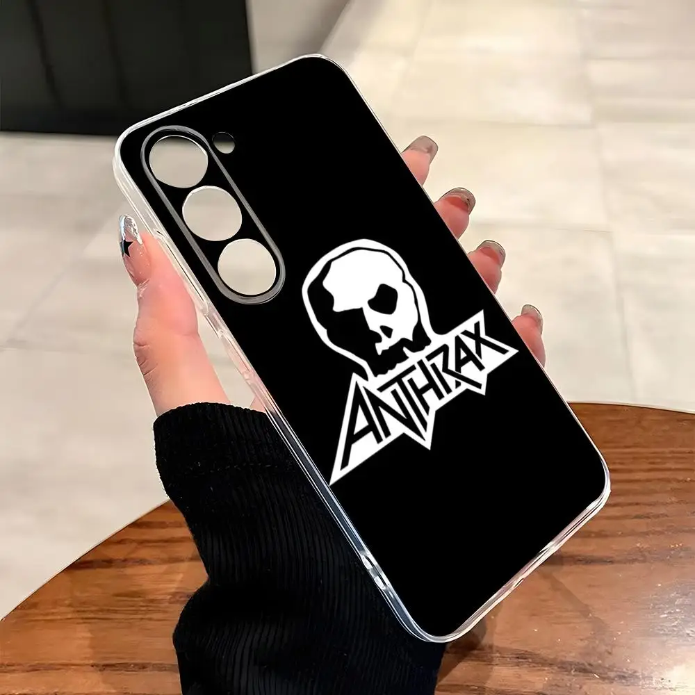 Фото Чехол для телефона с изображением рок-группы A-Anthrax для Samsung A23 A33 A53 A52s A35 AA14 A16 5G A52, прозрачный чехол. №4