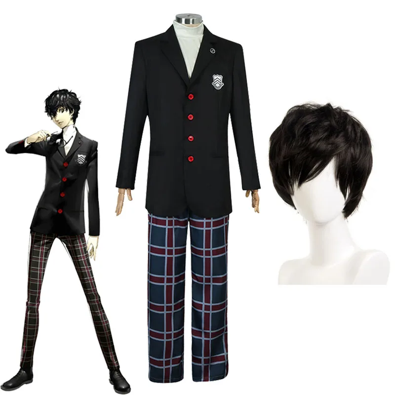 

Костюм Школьная Persona 5 Kurusu Akira для косплея, парик для косплея фантом, Джокер, Амамия Рен, костюмы на Хэллоуин и Рождество из аниме, P5