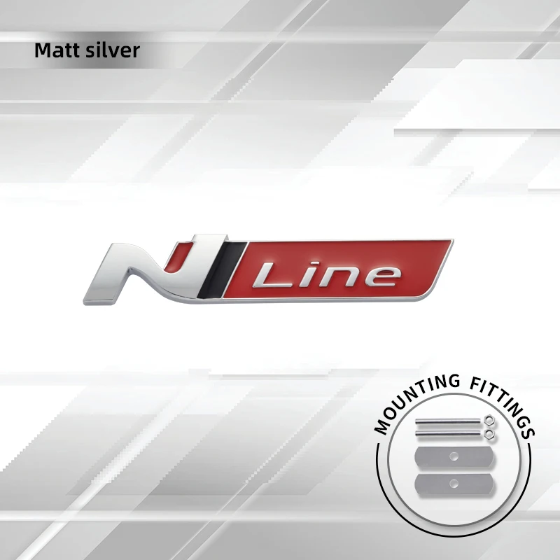 

Автомобильные Значки N Line, Эмблема багажника, металлические наклейки, наклейки на корпус, письмо, решетка радиатора, декор для Hyundai i40 Veloster i10 Tucson Elantra Sonata