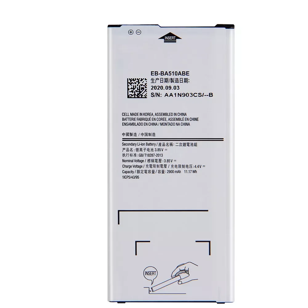 

2023NEW Replacement Battery For Samsung Galaxy A510 2016 A5 2016 Version Rechargeable Phone Battery EB-BA510ABE EB-BA510ABA