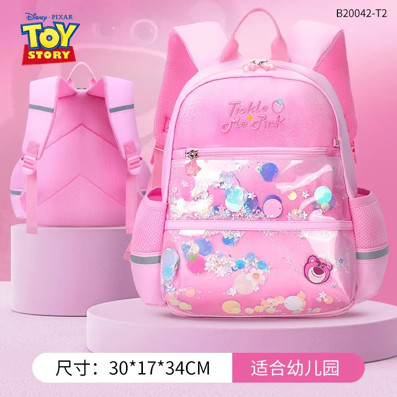 Disney Ice and Snow Эльза милая школьная сумка принцессы клубничный медведь мультяшный