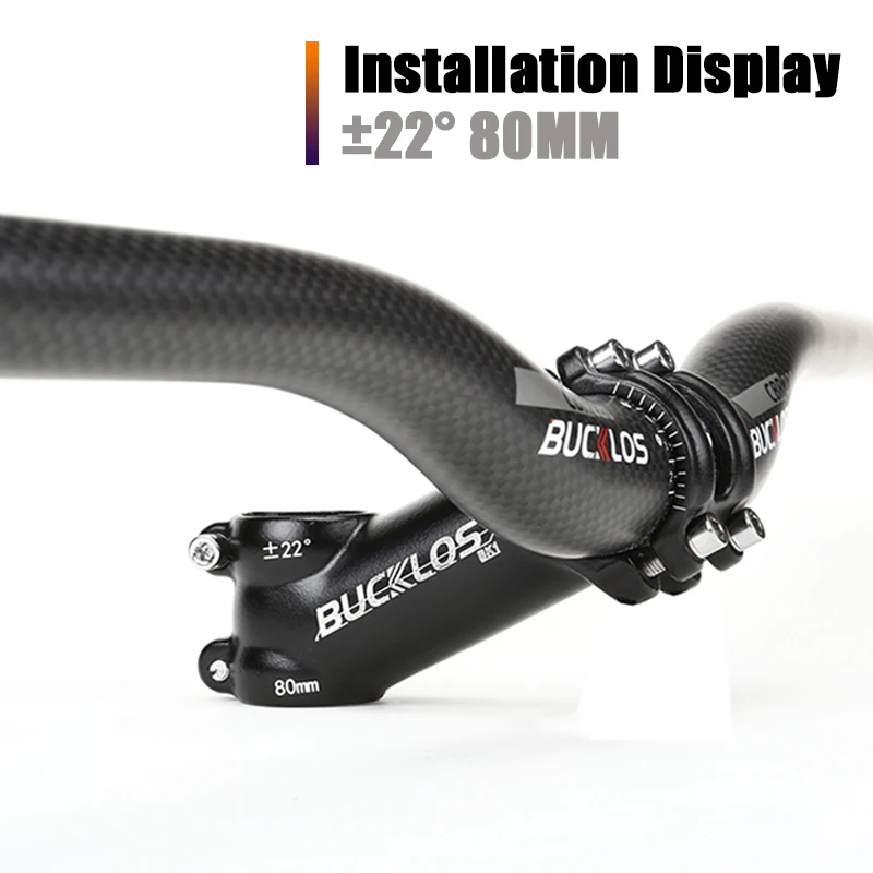 Стержень велосипеда BUCKLOS 7/17/22 градусов ультралегкий стержень руля для горного