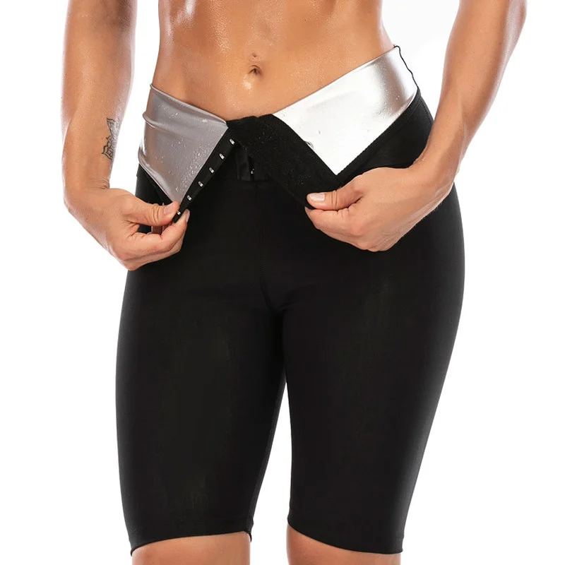 Женские Тренировочные штаны-сауна утягивающие штаны для похудения и потери веса