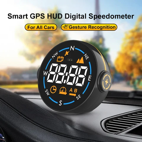 Универсальный автомобильный GPS-датчик HUD, цифровой спидометр, распознавание жестов, высота окружающей среды