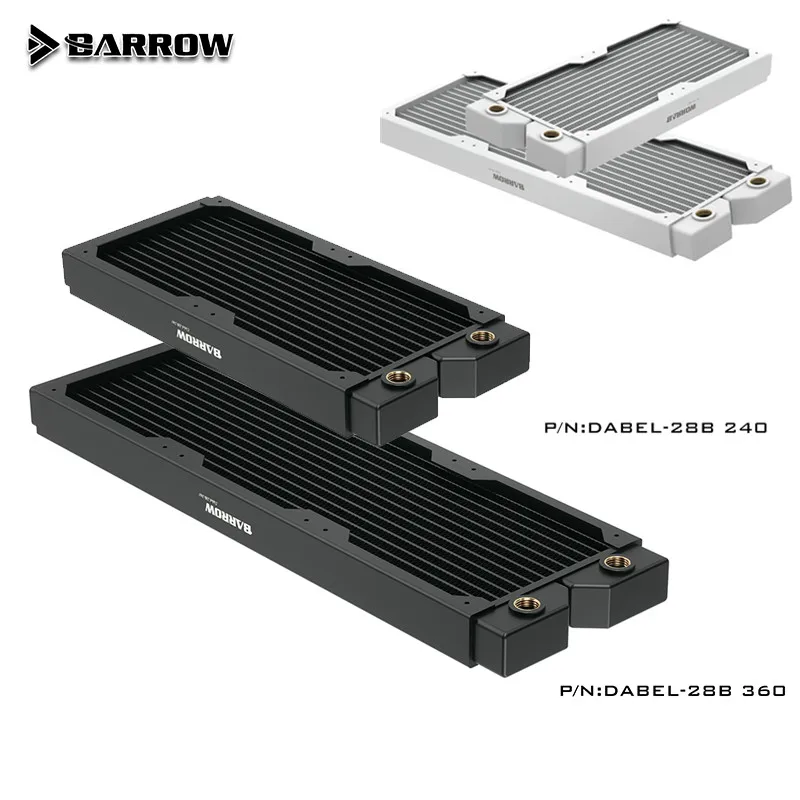 Barrow PC мод водяное охлаждение DIY 28 мм толщина меди 240/360 мм радиатор G1/4 резьбовое использование для вентиляторов 12 см, Φ
Barrow PC мод водяное охлаждение DIY 28 мм толщина меди 240/360 мм радиатор G1/4 резьбовое использование для вентиляторов 12 см, Φ