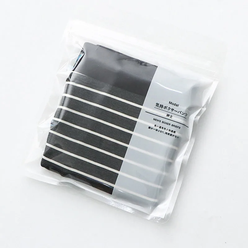 3/5PCS Men Underwear Modal Mid-rise Stripes Boxer Hombre Men Comfortable and Breathable Boys Underwear Solid Color Mens Boxers