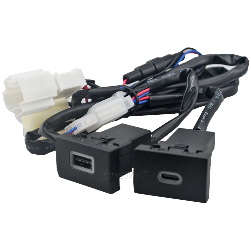 

Автомобильное зарядное устройство для VW POLO 2011, 2012, 2013, быстрая зарядка QC3.0, Тип C, разъем USB PD, автомобильная Кнопка адаптера быстрой зарядки телефона