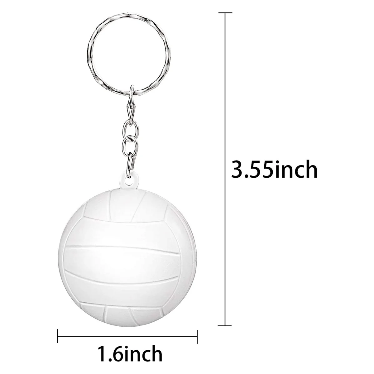 24 упаковки белых брелоков для волейбола брелоки с имитацией стрессового мяча