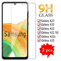 2 1pc glass for samsung galaxy a22 a22s a23 a32 a33 5g cover screen protector tempered glass on samsung a 22 23 32 33 phone film