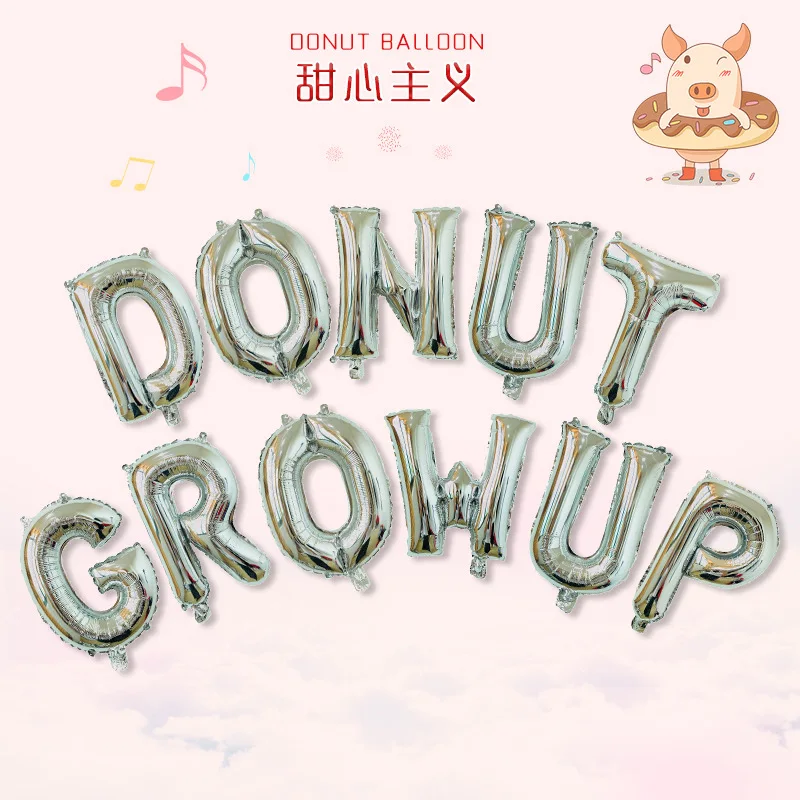 Не хочу расти набор воздушных шаров для вечерние Пончик подарок взрослых из