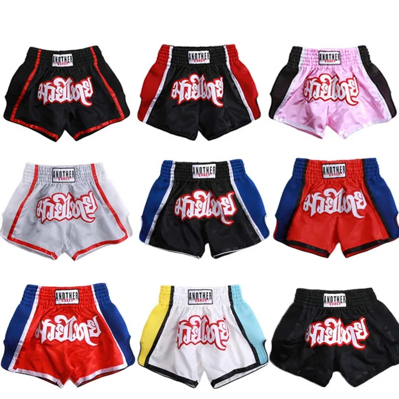 

Боевые шорты Муай Тай, боксерские тренировочные шорты для ММА, боевых искусств, шорты для кикбоксинга, дышащие трусы-боксеры для женщин, мужчин и детей