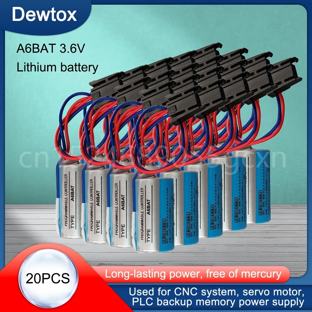 20 шт., литий-ионные батарейки A6BAT 3,6 В 1700 мАч