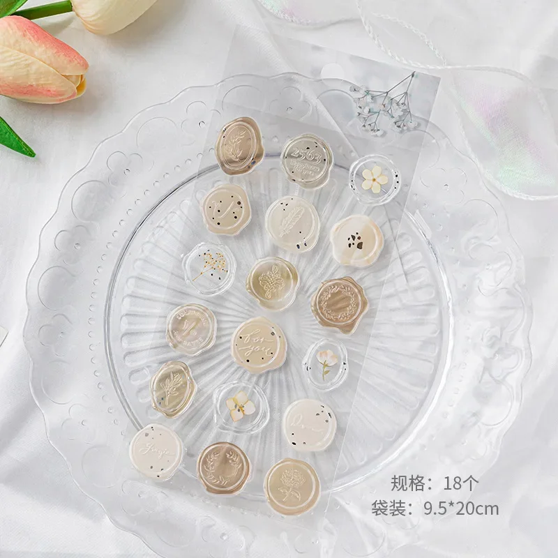 

Винтажные наклейки с сургучной печатью Pelsone