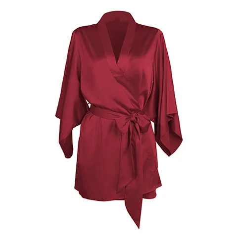 2022 Nightgown Women's Four Seasons Sexy Thin  Satin Robe Sets  Ice Silk Nightgown Morning Gown Ins Bathrobe Nightsleeping Wear