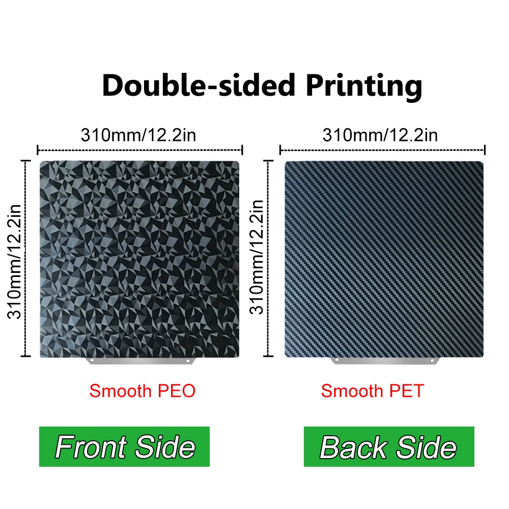 Фото Пластина PEI для 3D-принтеров Artillery Sidewinder X2 X1, Creality CR10, Anet A8 E12, QIDI Plus4, пружинный стальной лист для 3D-принтеров №4