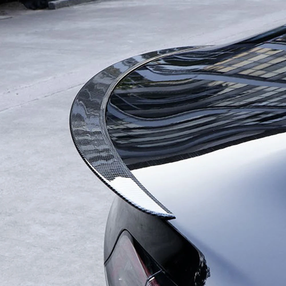 

Real Carbon Fiber Rear Spoiler Accessories Trunk Lip Automobile Tail Wing Auto Part Spoilers For Tesla Model 3 Y 2020 2021 2022
