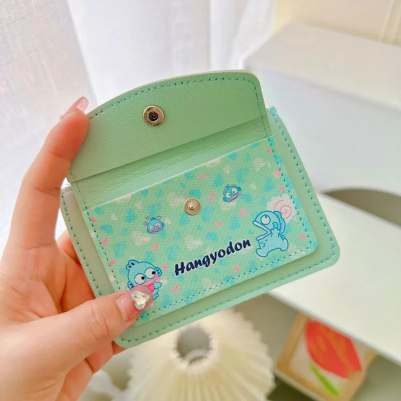 Sanrio аниме-сумка Hello Kitty Kuromi Cinnamoroll Kawaii кожаный женский кошелек для наличных и монет