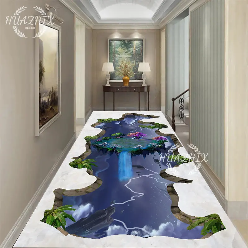 

3D Carpet Corridor Long Fun Hallway Adventure Area Rug Pouch Flannel Trendy Floor Mat Aisle Non-Slip Living Room Household Decor