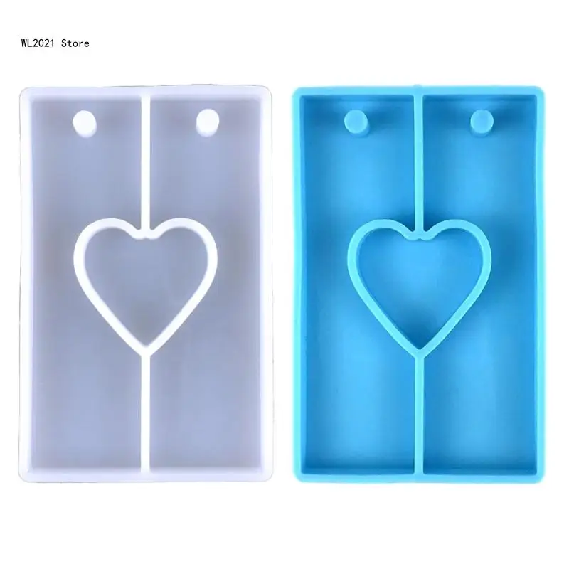 

Silicone Resin Keychain Mold Heart Pendant Mold for DIY Car Home Decorations