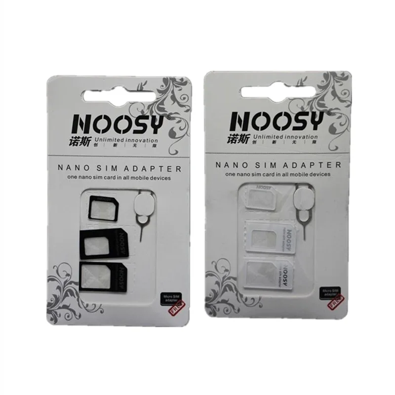 Фото 100 комплектов адаптеров для SIM-карты Noosy Nano 4 в 1 + адаптер для карт Micro Sim + стандартный адаптер для SIM-карты для IPhone №4