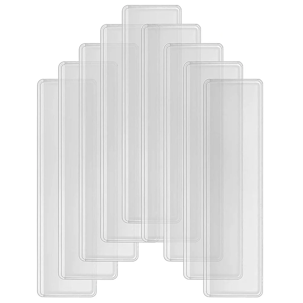 

50 Pcs Labels Storage Bins Paper Adhesive Pockets Business Card Self Stick Holder Clear Pvc Protectors Holders