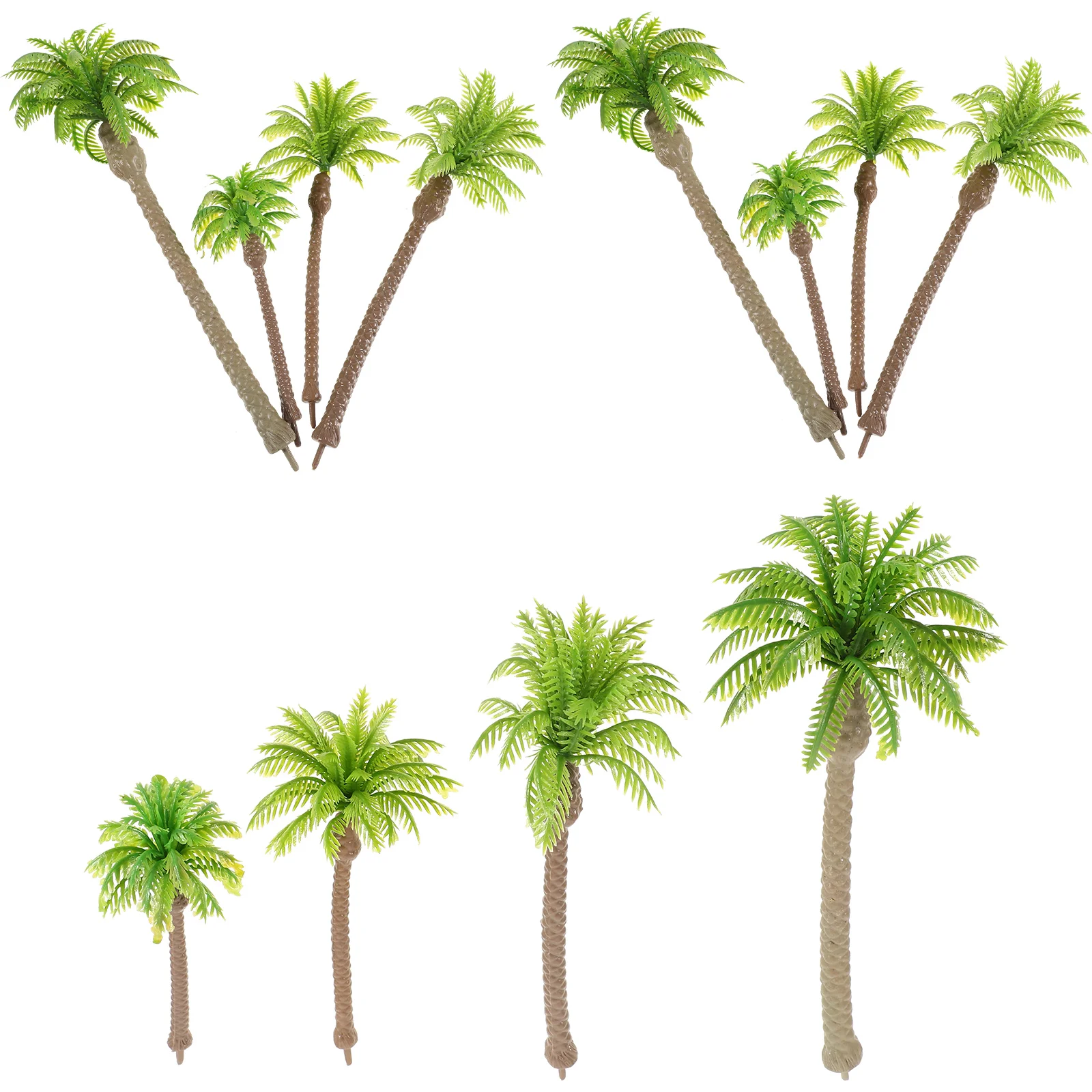 

12 Pcs Construction Sand Table Model Tree Ornaments Plastic Micro Landscape Craft Decor