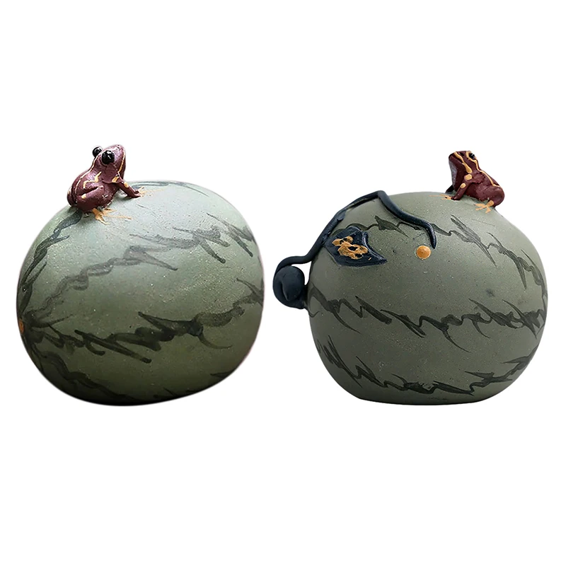 

Watermelon Tea Pet Can Be Sprayed Ceramic Frog Tea Pet Cute Tea Set Ornaments Tea Set Heat Expansion and Contraction