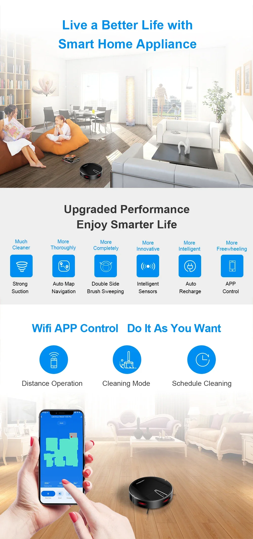 Робот-пылесос Liectroux V3S